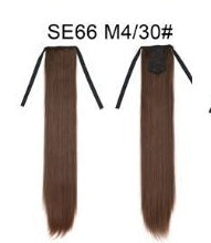 Long Wig Ponytail Strappy Ponytail Long Straight Hair Invisible Seamless Multicolor Optional