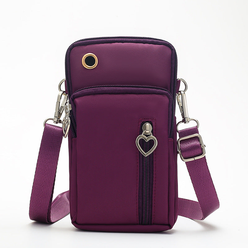 Mobile phone bag women's Cross mini bag packaging mobile phone bag hanging neck cloth bag wrist pocket