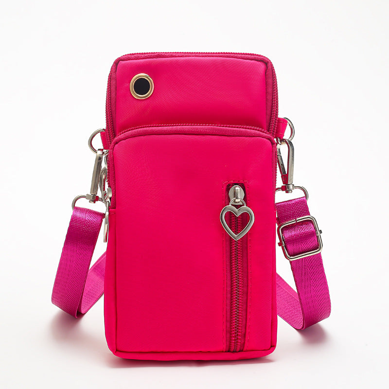 Mobile phone bag women's Cross mini bag packaging mobile phone bag hanging neck cloth bag wrist pocket