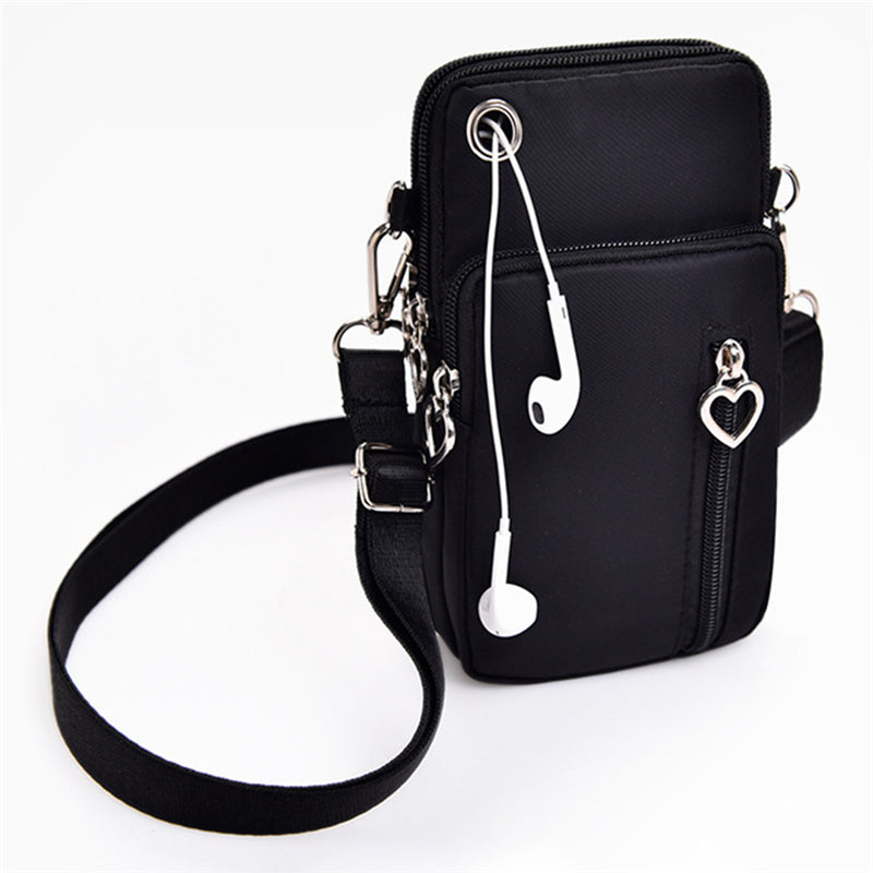 Mobile phone bag women's Cross mini bag packaging mobile phone bag hanging neck cloth bag wrist pocket
