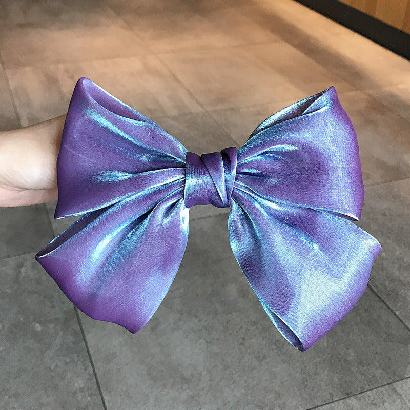 French Pearl Satin Bow Hairpin