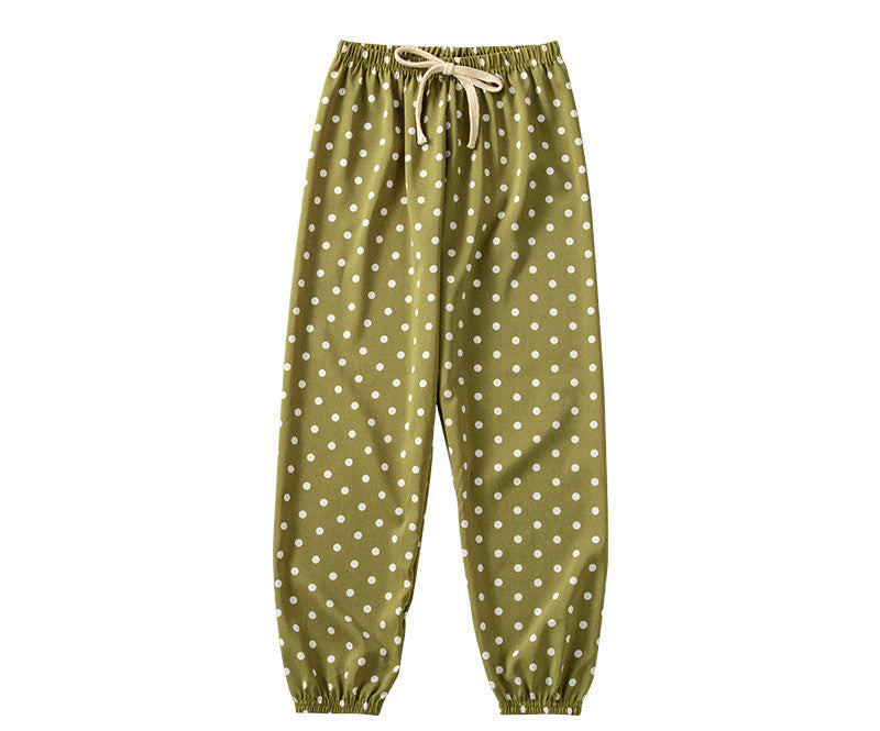 Children'S Anti Mosquito Summer Light Wave Point Girls' Baby Lantern Pants Girls' Leisure Pants