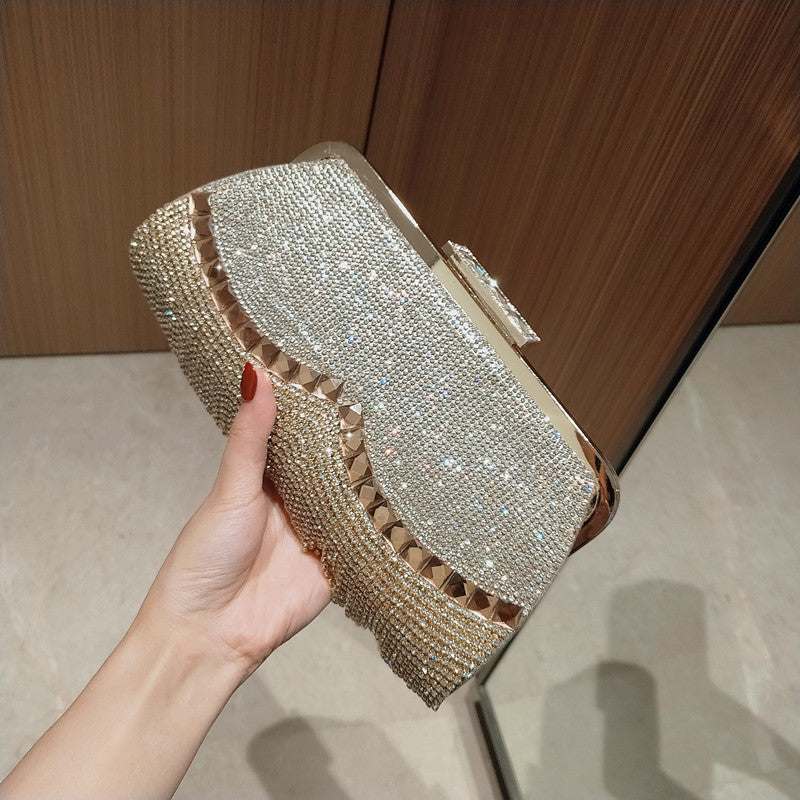 New Trendy Dress Evening Banquet Temperament One-Shoulder Diagonal Handbag