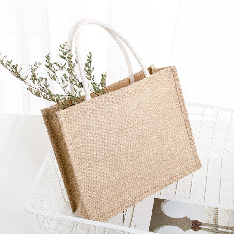 Jute Bag DIY Kreativ Linnedpose Jute Bag Transformation