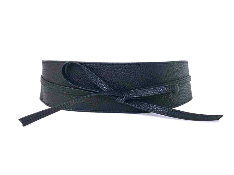 New Decorative Wide Waistband For Ladies Simple And Versatile Wide Waistband Clothing Accessories Belt Bow Tie With Skirt