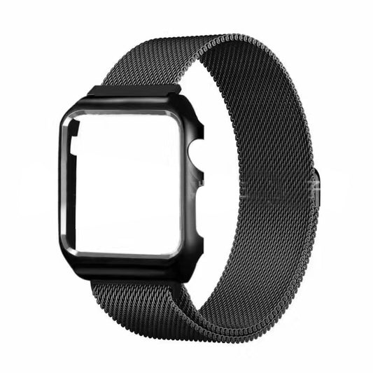 Compatible with Apple, Stainless Steel Magnetic Strap Is Suitable For Iwatch Milanese Strap And Frame Integrated