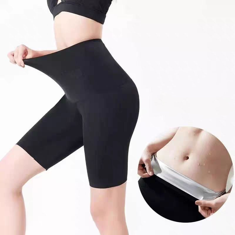 Taljetræner Body Shaper Sved Sauna Bukser Slankebukser Mave Body Shapewear Kvinder Sved Leggings Fitness Termobukser