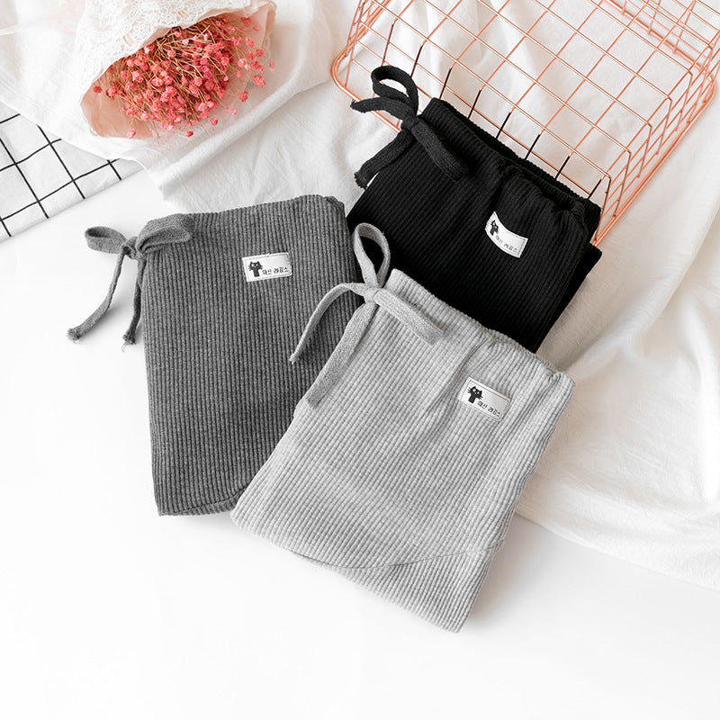 Pregnant Women'S Leggings Spring And Autumn Models New Slim Foot Pants Pregnant Women Belly Lift Pants Striped Leggings