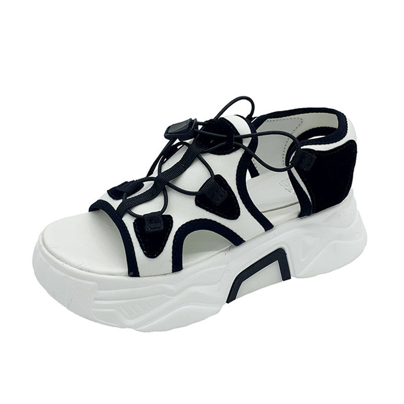 Net Celebrity Sports Sandals Female Fairy Style Summer New Korean Version With Sponge Cake Bottom