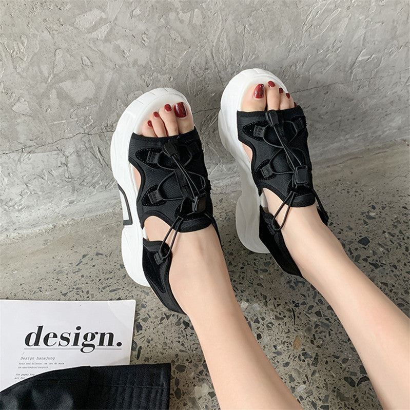 Net Celebrity Sports Sandals Female Fairy Style Summer New Korean Version With Sponge Cake Bottom