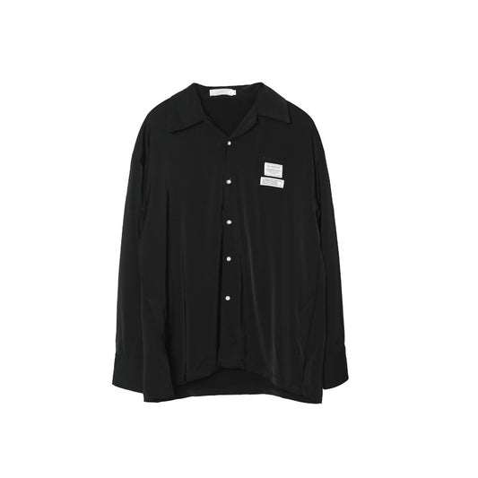 Satin Fabric Luxury Cuban Collar Drape Long-sleeved Shirt