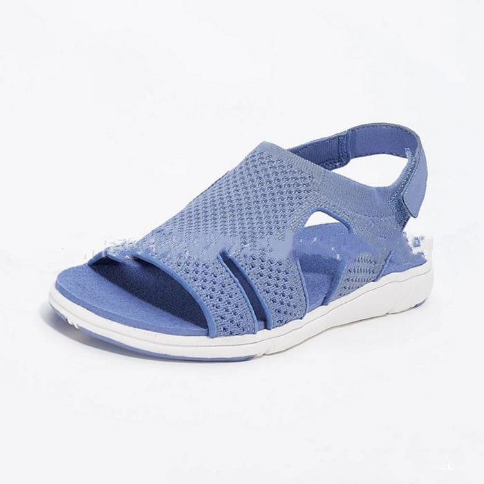 Spot  Autumn Fish Head Casual Velcro Fashion Sandals Low Heel Women's Shoes Origin Source 6 Color Large Size