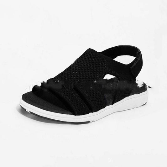Spot  Autumn Fish Head Casual Velcro Fashion Sandals Low Heel Women's Shoes Origin Source 6 Color Large Size
