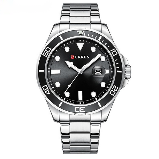 Men's large dial calendar watch