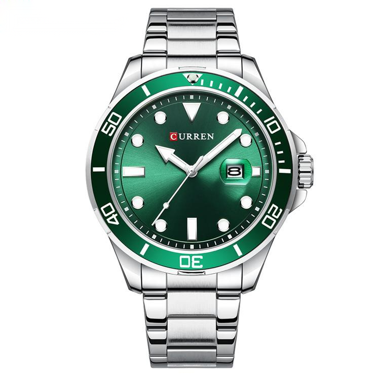 Men's large dial calendar watch