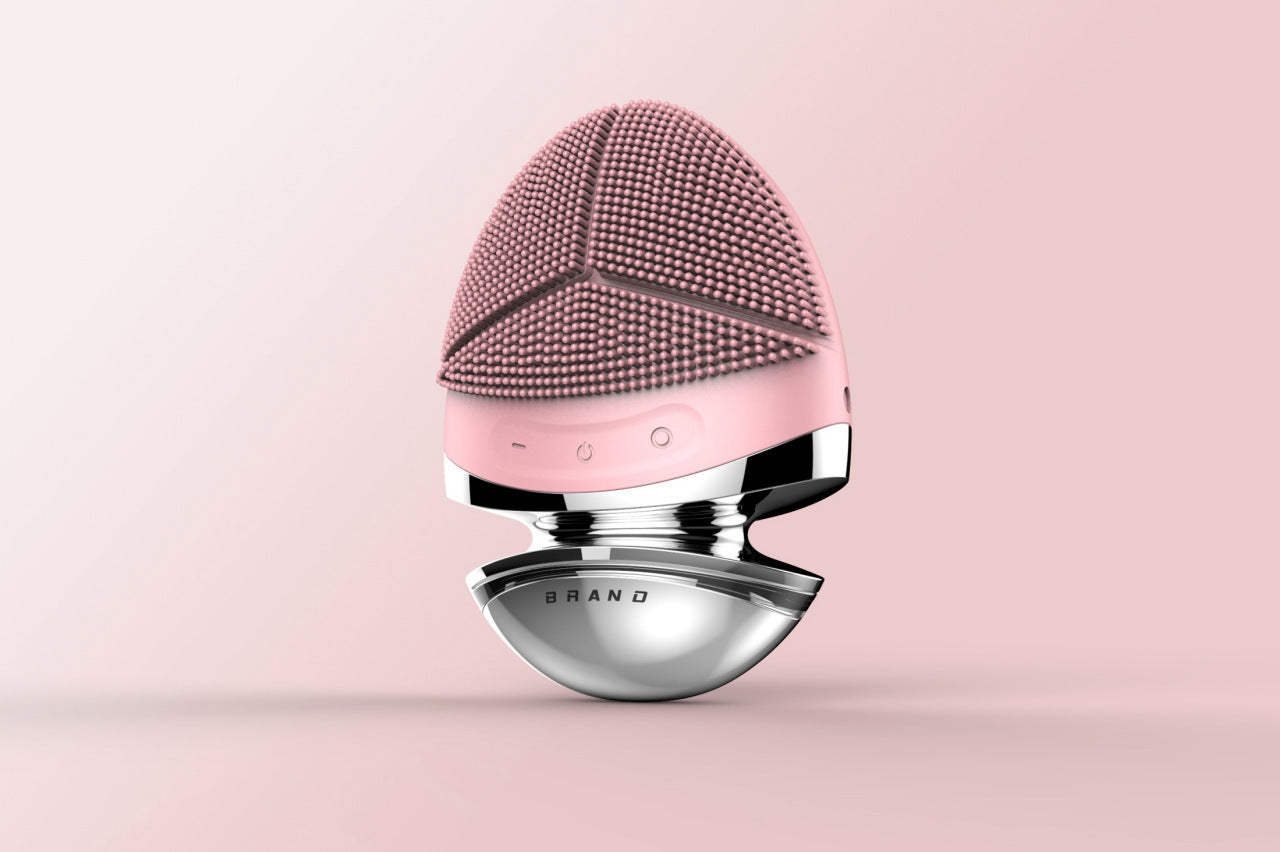 Manufacturer Ems Silicone Facial Cleansing Instrument Import Instrument Ipl Micro Current Beauty Instrument Heating Vibration Face Washing Instrument Cleaner