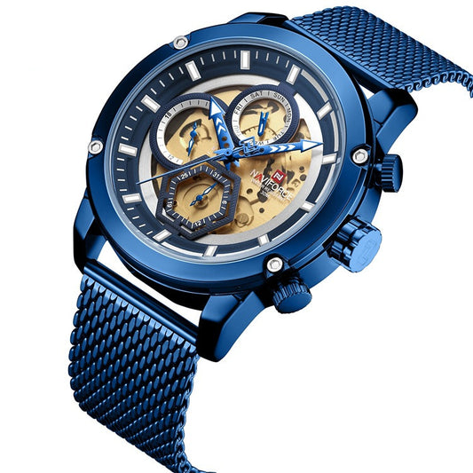 Naviforce Lingxiang Nf9167 Japanese Movement Men'S Watch Luminous Water Three Eyes Six Hands Men'S Quartz Watch