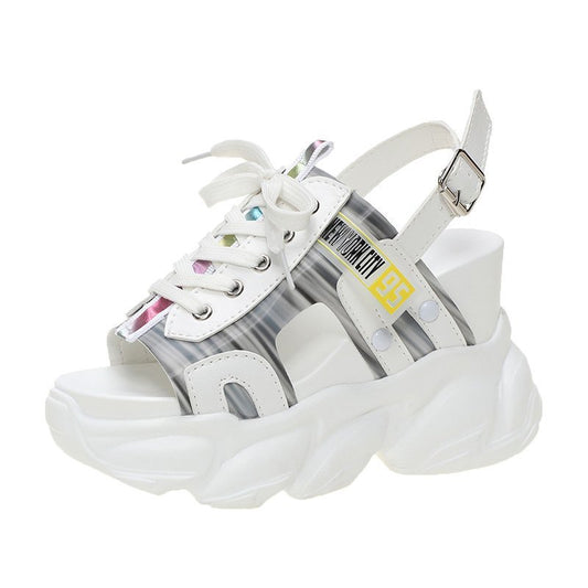 Trifle Heel Platform Open-toe Women's Sandals With High Seels