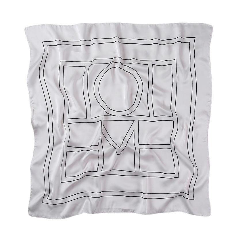 New Simple Temperament Imitation Silk Small Square Scarf With Dress Printing Silk Scarf Professional Small Scarf Wholesale