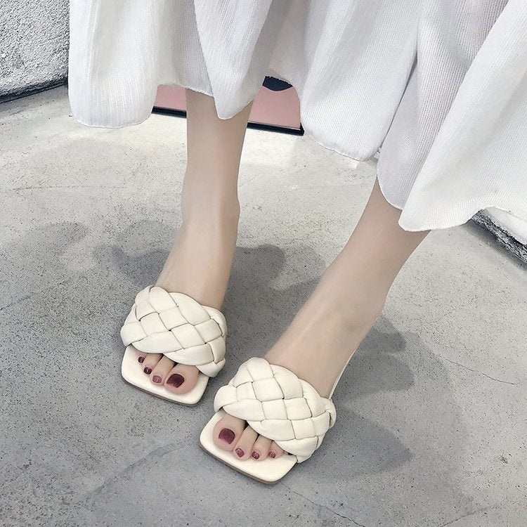 European And American Sexy Wild Woven Slippers