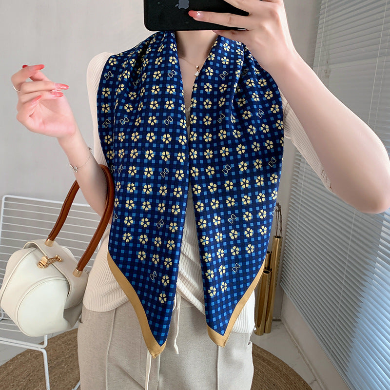 Retro Women's Simple All-match Western Fashion Temperament Twill Scarf