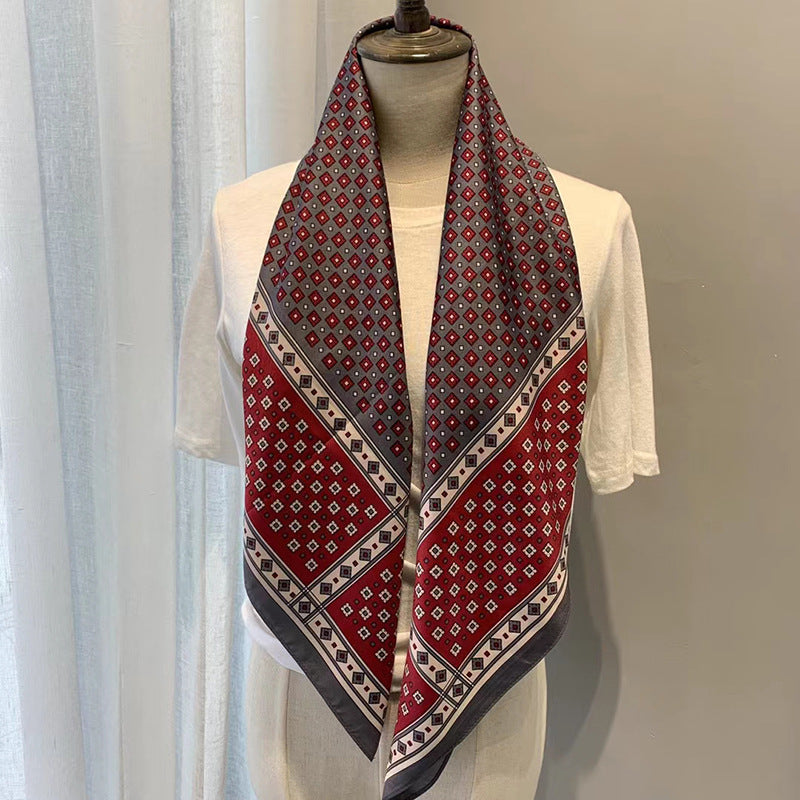 Retro Women's Simple All-match Western Fashion Temperament Twill Scarf
