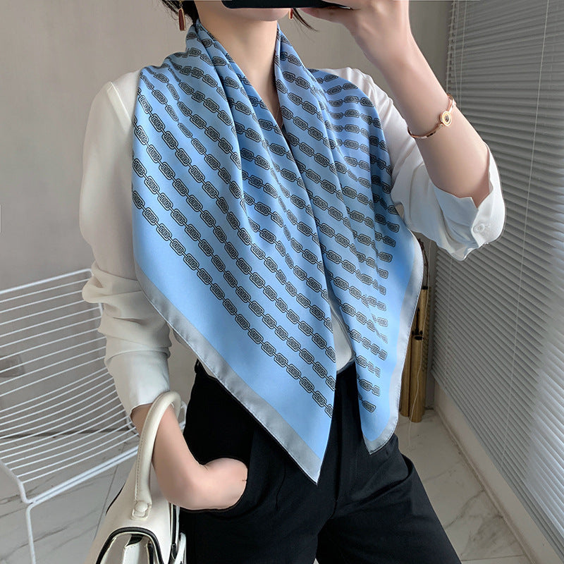 Retro Women's Simple All-match Western Fashion Temperament Twill Scarf