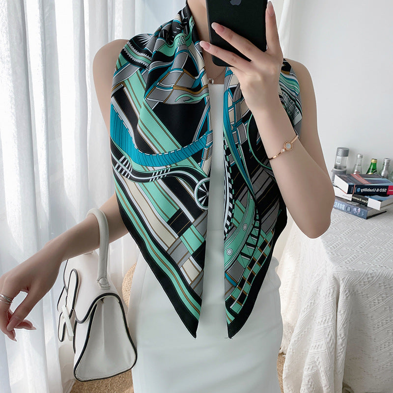 Retro Women's Simple All-match Western Fashion Temperament Twill Scarf