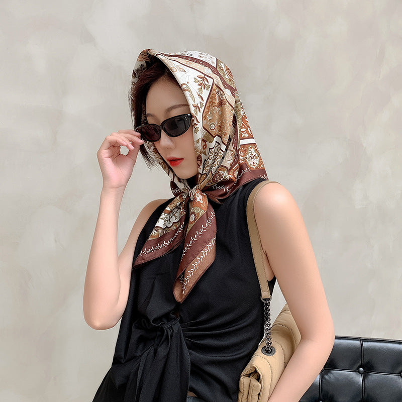 Retro Women's Simple All-match Western Fashion Temperament Twill Scarf
