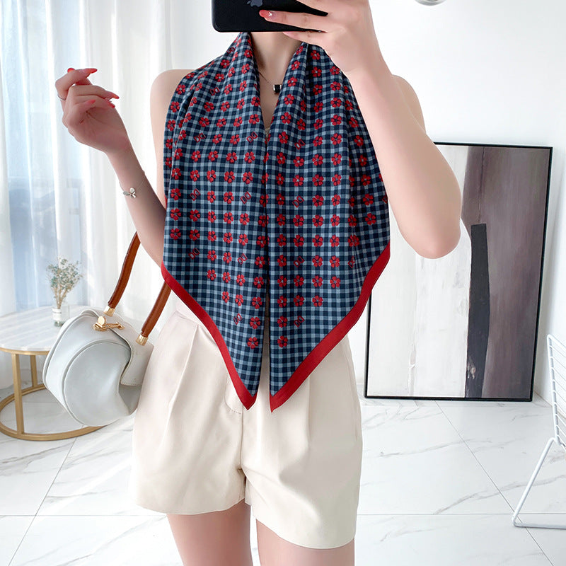 Retro Women's Simple All-match Western Fashion Temperament Twill Scarf