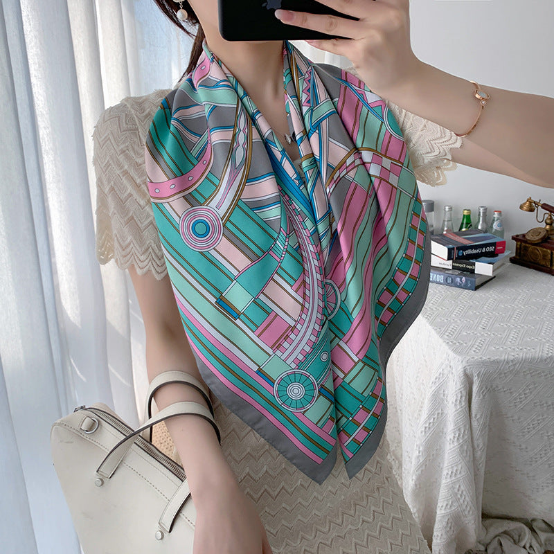 Retro Women's Simple All-match Western Fashion Temperament Twill Scarf