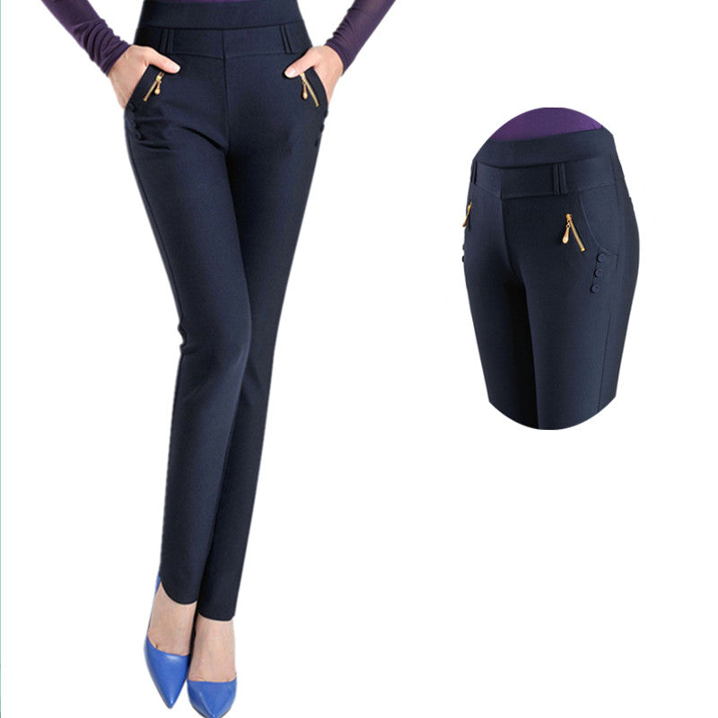 Slim Trousers Plus Size Casual Pants Spring