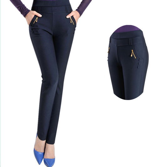 Slim Trousers Plus Size Casual Pants Spring
