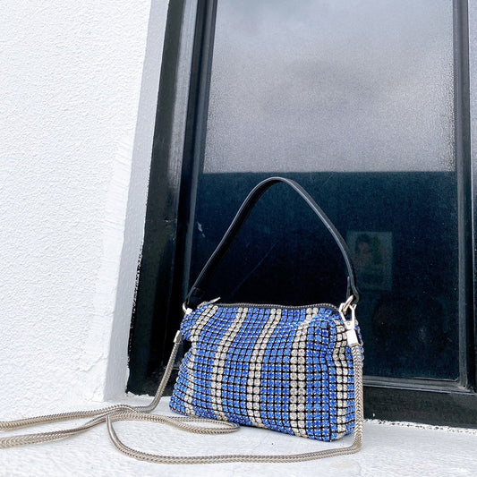 Diamond And Cowhide Small Square Bag