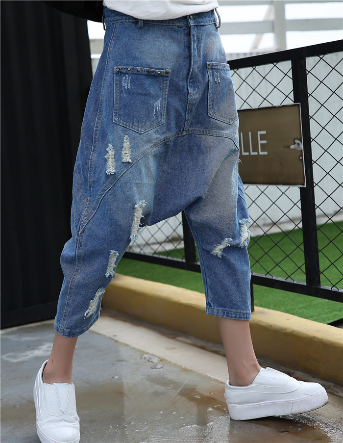 Loose Women's Trendy Cropped Trousers