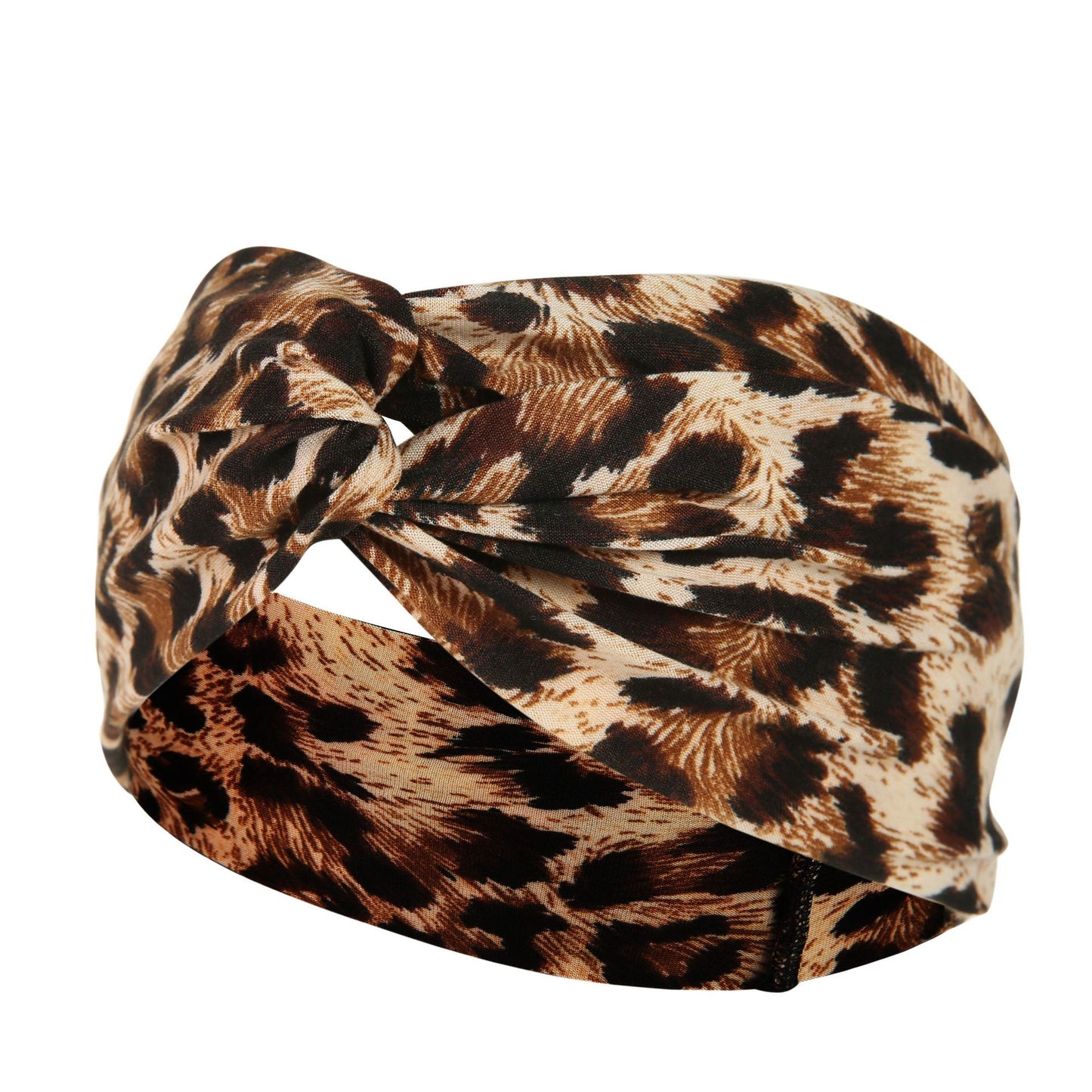 Women's Printed Knitted Wide-Brimmed Cross Headband
