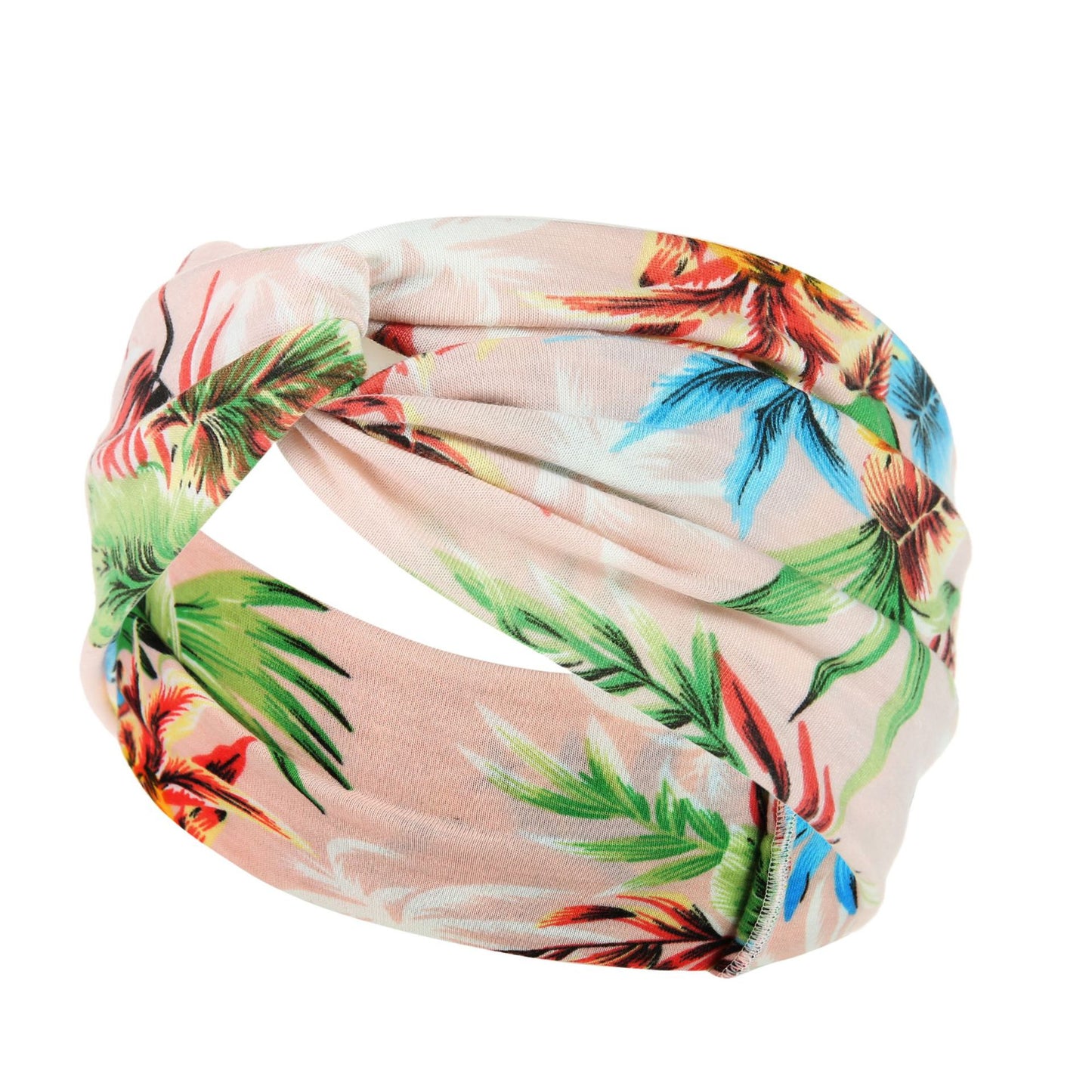 Women's Printed Knitted Wide-Brimmed Cross Headband