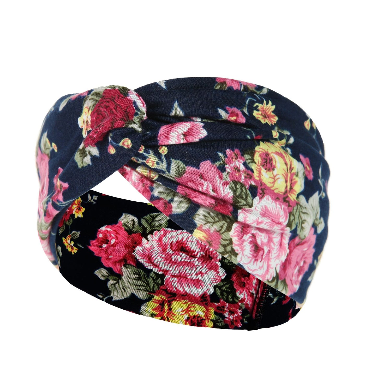 Women's Printed Knitted Wide-Brimmed Cross Headband