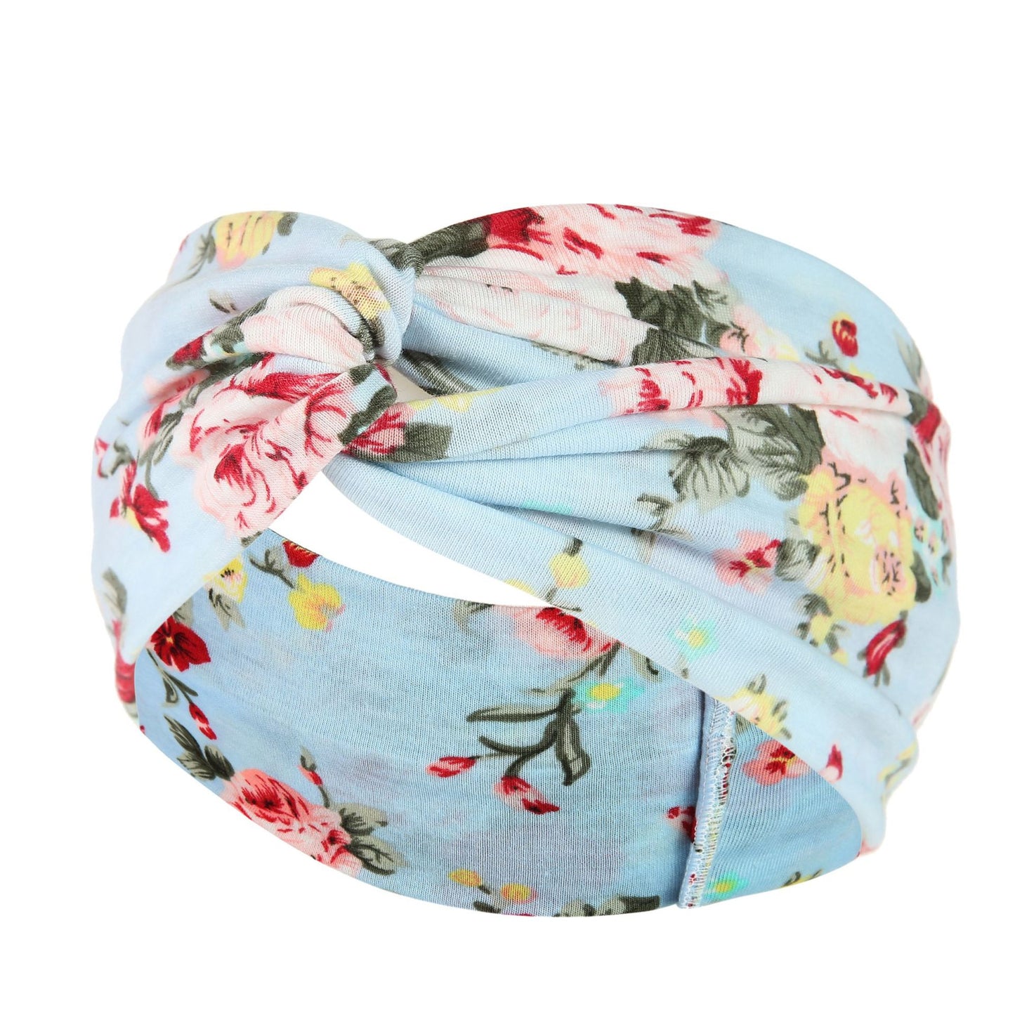 Women's Printed Knitted Wide-Brimmed Cross Headband