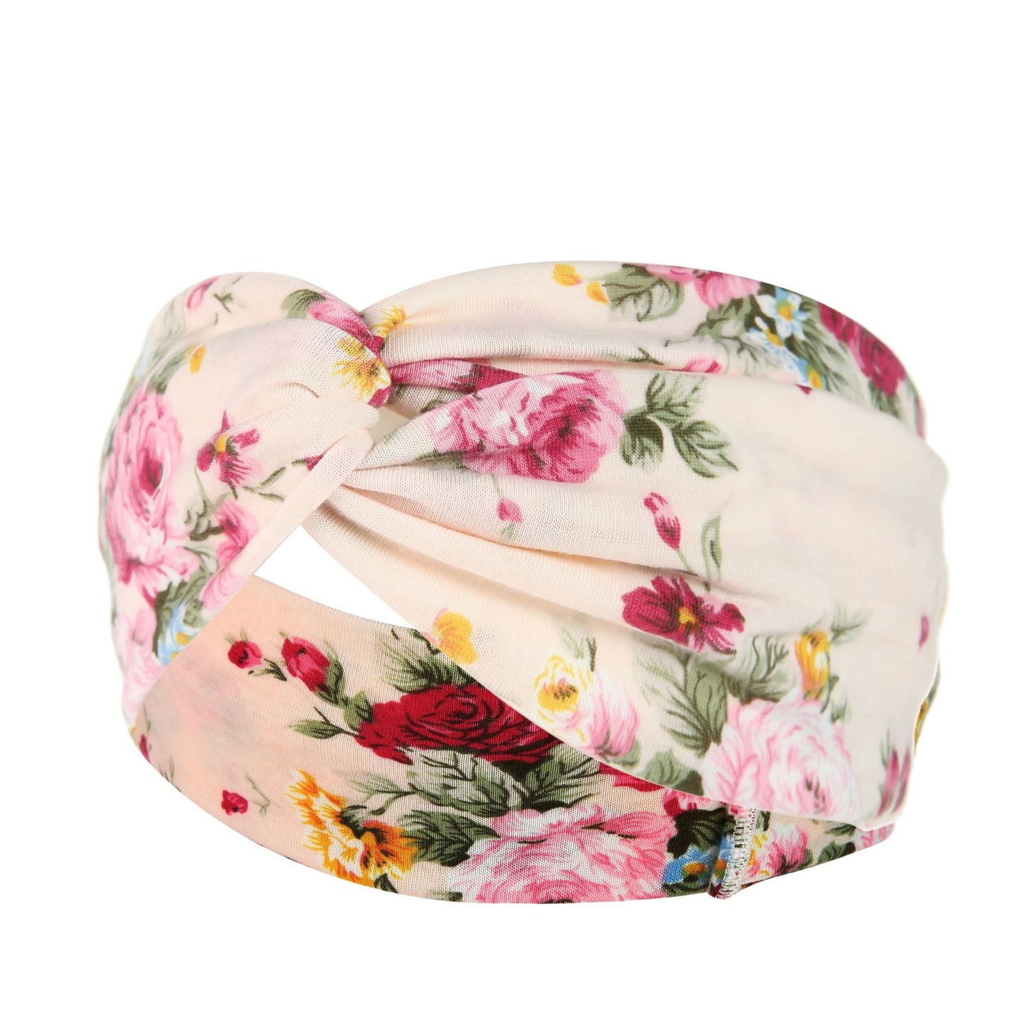 Women's Printed Knitted Wide-Brimmed Cross Headband