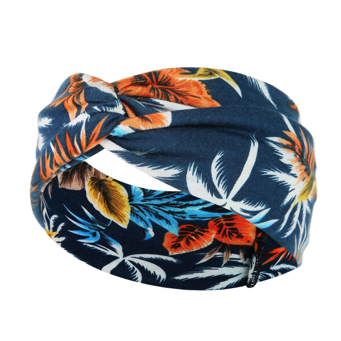 Women's Printed Knitted Wide-Brimmed Cross Headband