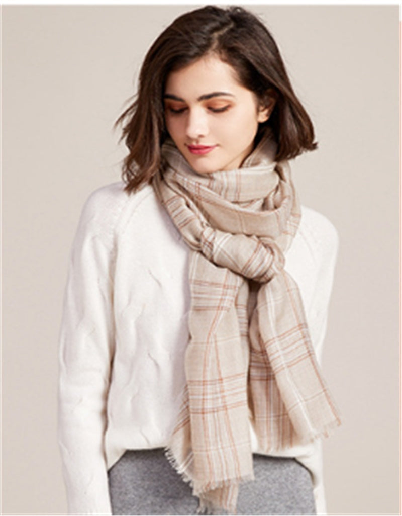 Worsted Thin Cashmere Shawl For Autumn And Winter Warmth