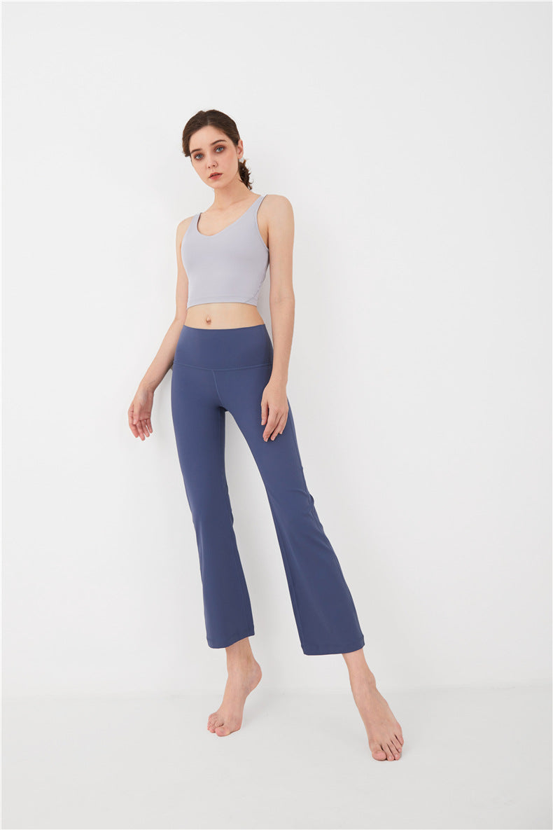 New Nuis-Air Support Nude Sports Yoga Pants Flared Tight-Fitting High-Waist Hip-Lifting Fitness Pants