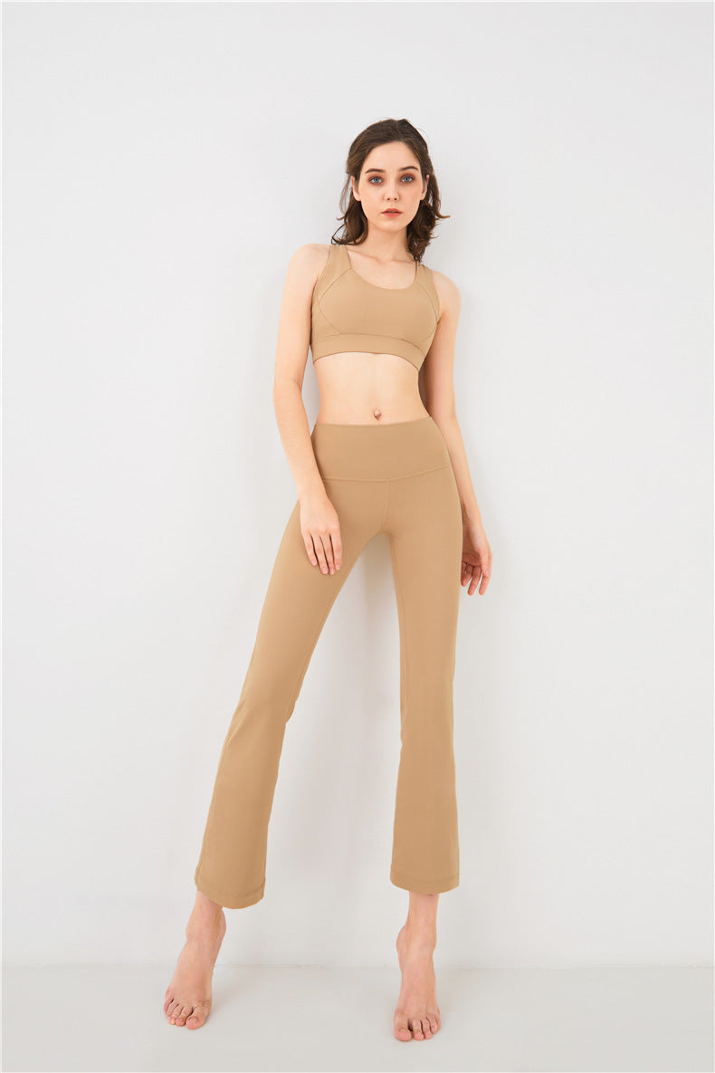 New Nuis-Air Support Nude Sports Yoga Pants Flared Tight-Fitting High-Waist Hip-Lifting Fitness Pants