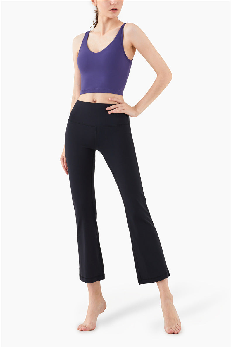 New Nuis-Air Support Nude Sports Yoga Pants Flared Tight-Fitting High-Waist Hip-Lifting Fitness Pants
