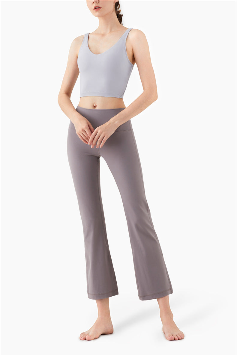 New Nuis-Air Support Nude Sports Yoga Pants Flared Tight-Fitting High-Waist Hip-Lifting Fitness Pants