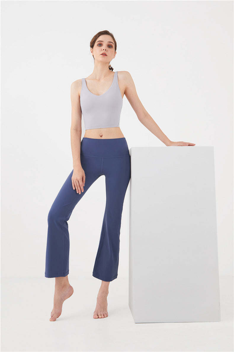 New Nuis-Air Support Nude Sports Yoga Pants Flared Tight-Fitting High-Waist Hip-Lifting Fitness Pants