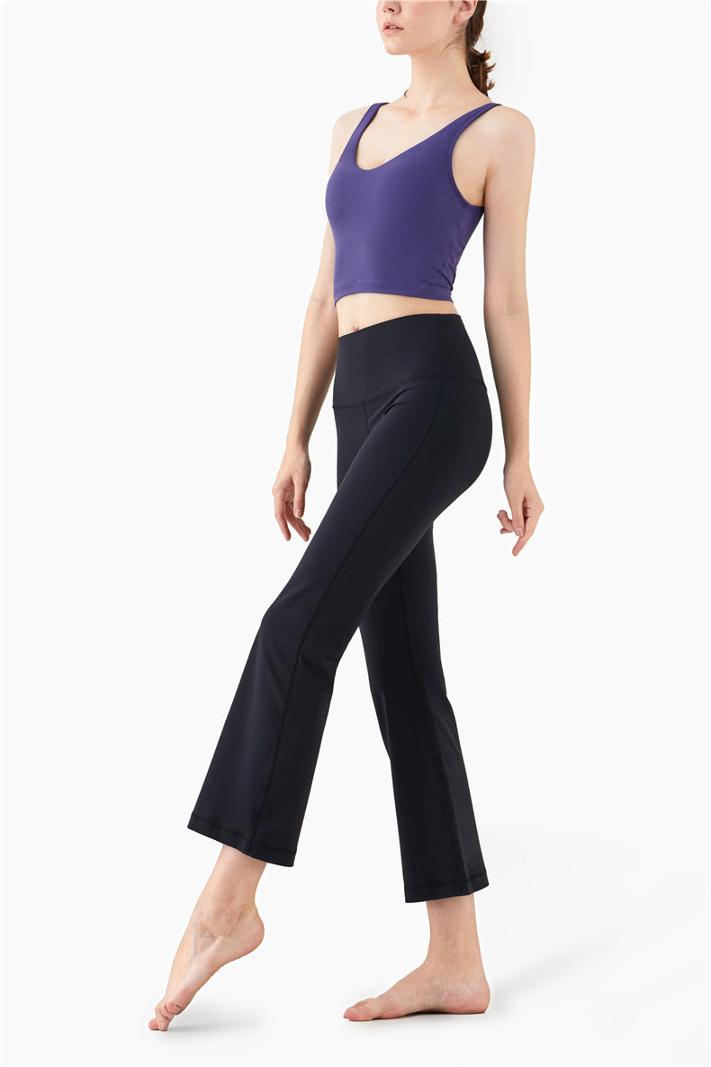 New Nuis-Air Support Nude Sports Yoga Pants Flared Tight-Fitting High-Waist Hip-Lifting Fitness Pants