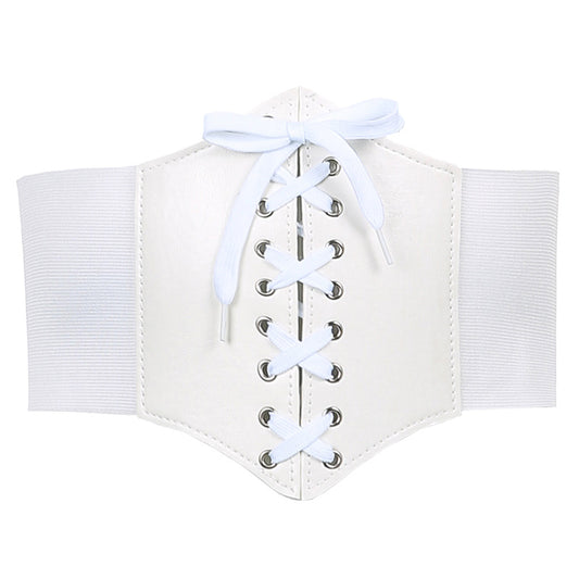 Waist-Slimming Belt Women's Dark Wind High-Waist Irregular PU Girdle