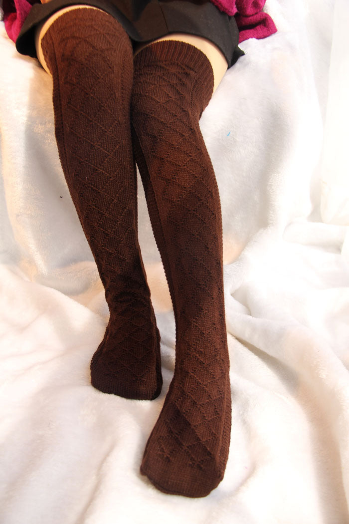 Over The Knee Knitted Vintage Stockings